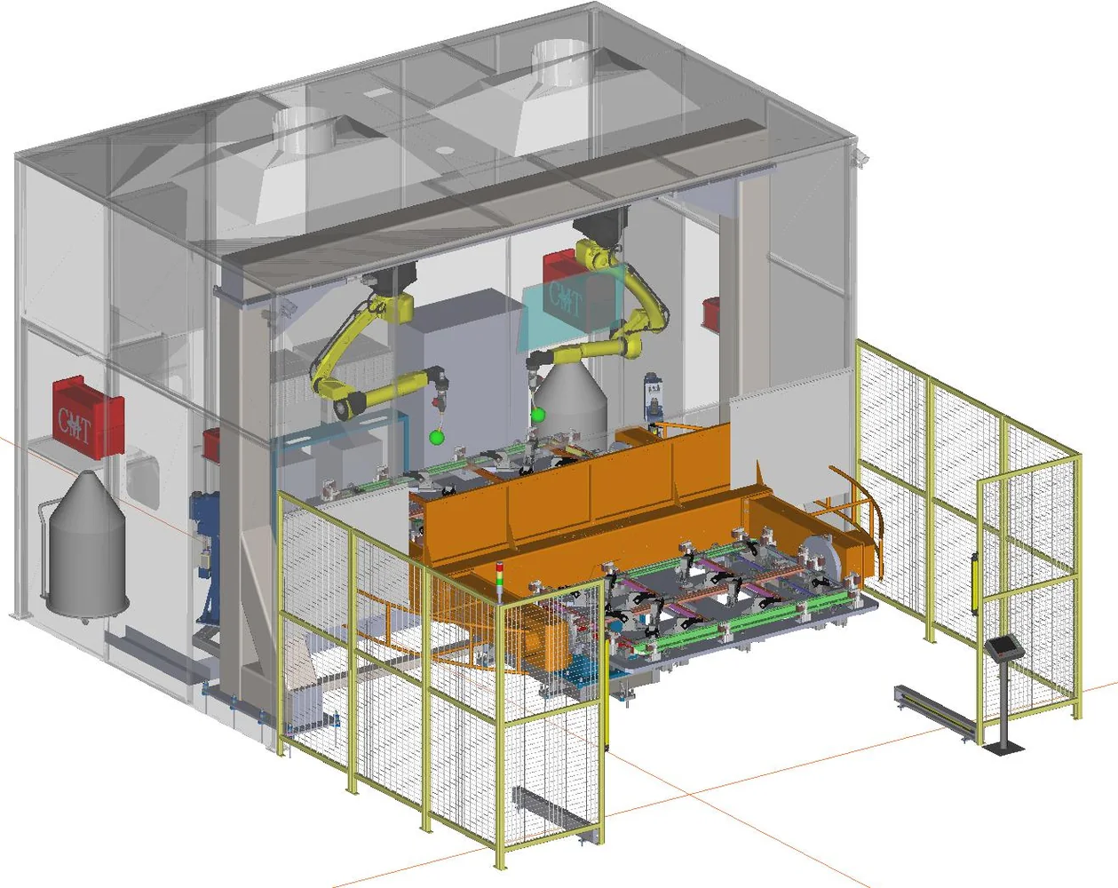 Laser welding cell render